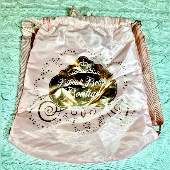 Pink Disney Park Bibbidi Bobbidi Boutique Drawstring Bag & Princess Sash #1062 - Picture 2 of 10